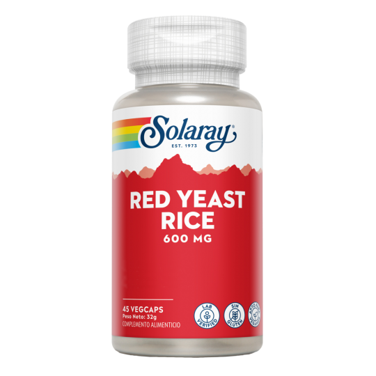 SOLARAY LEVADURA DE ARROZ ROJO 600MG 45CAP